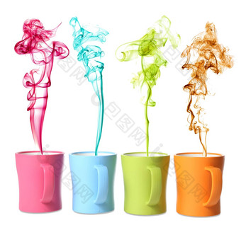 咖啡茶杯子颜色蒸汽