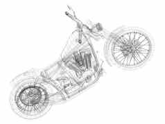 草图概念摩托车