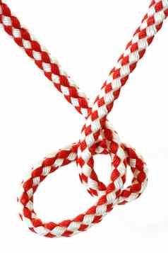 红色的白色绳子