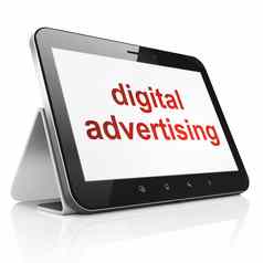 市场营销概念数字广告平板电脑电脑