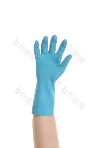 手蓝色的手套