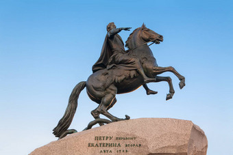 青铜骑马俄罗斯圣彼得堡