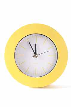 黄色的轮模拟时钟