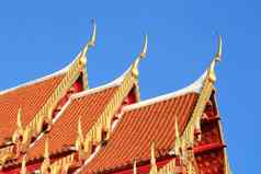 泰国艺术屋顶教堂泰国寺庙