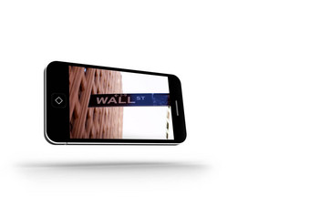 墙街智能手机屏幕