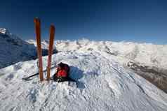 滑雪之旅设备雪崩安全工具