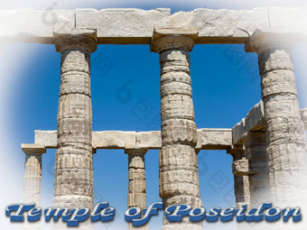 寺庙波塞冬苏尼翁希腊