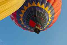 热空气气球收集谷寺庙帕埃斯图姆