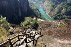 峡谷武夷山山福建省中国