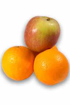 橙色苹果创建三角金字塔