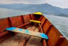 三桅帆船phewa湖博卡拉