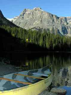 独木舟海岸翡翠湖约霍国家公园加拿大