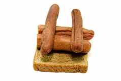 烤热狗棕色（的）烤面包面包