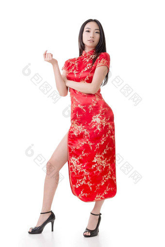 中国人女人衣服传统<strong>的旗袍</strong>