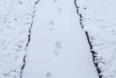 步骤雪覆盖路径