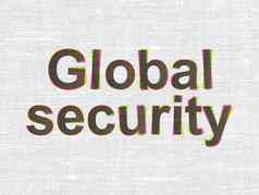安全概念全球安全织物纹理背景