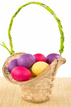 彩色的鸡蛋篮子