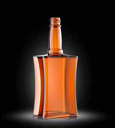 红色的玻璃瓶白兰地威士忌