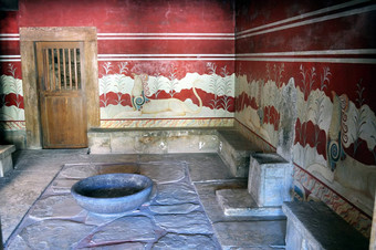 考古网站克诺索斯克里特文明的宫克里特岛图片