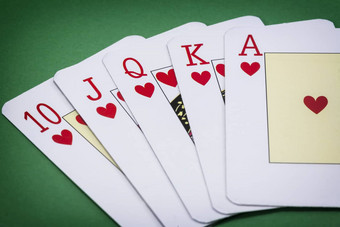 卡片扑克甲板英语扑克皇家冲洗
