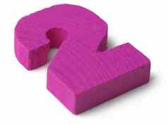紫罗兰色的木玩具数字