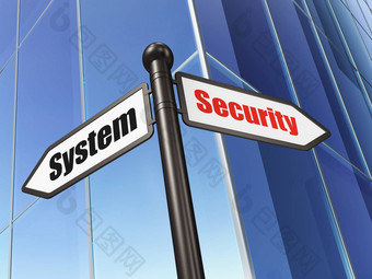 安全概念标志安全系统建筑背景