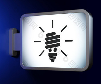 业务概念能源储蓄灯广告牌背景