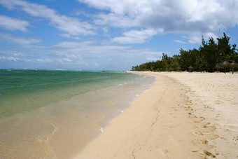 迷人的波一张纸条热带海滩