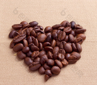 心形式咖啡豆子