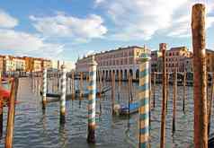意大利威尼斯城市美丽的视图大运河威尼斯
