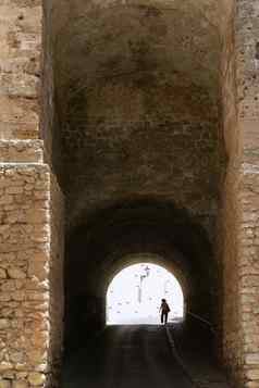 伊比沙岛岛地中海古老的城堡