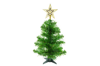 <strong>圣诞节</strong>树黄金明星白色背景