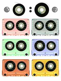 复古的音频盒式磁带集