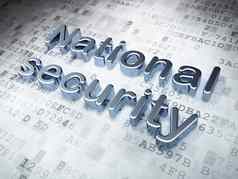 安全概念银国家安全数字背景