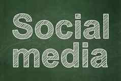 社会媒体概念社会媒体黑板背景