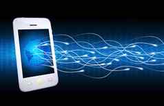 智能手机全球发光射线