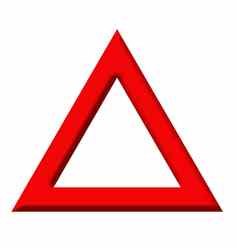 警告三角形路标志