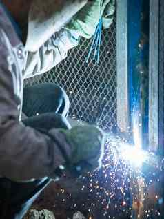 弧焊机工人保护面具焊接金属建设