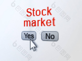 业务概念股票市场数字电脑屏幕