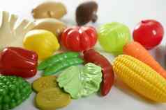 塑料游戏假的多种多样的蔬菜水果