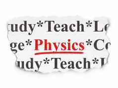 教育概念物理纸背景