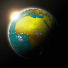 太阳非洲地球地球