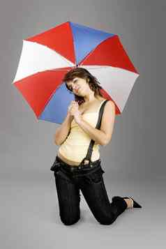 伞女人