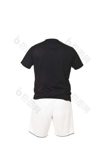 黑色的<strong>足球</strong>衬衫白色短裤