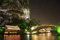 曼波湖建筑桥桂林中国