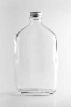 空清晰的玻璃瓶白色背景