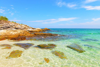 热带海滩海KOH沙美岛岛泰国