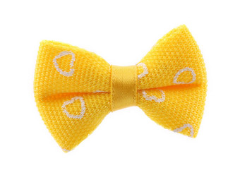 黄色的弓领带