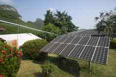 太阳能面板提供权力农村区域泰国