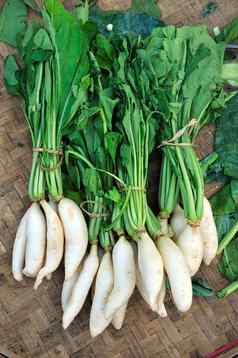 萝卜蔬菜泰国新鲜的市场
